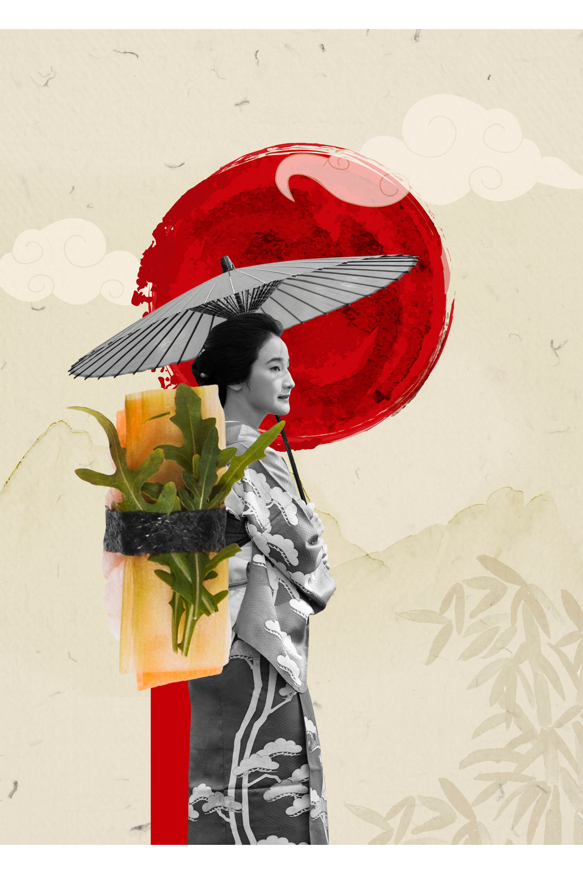 1_org_zoom-18.jpg Geleneksel Japon Esintili ve Modern Kolaj Kanvas Tablo - Görsel 1