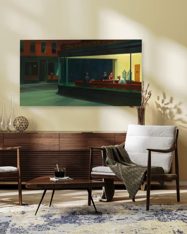 Gece Kuşları Kanvas Tablo – yatay mockup 1 görünümü