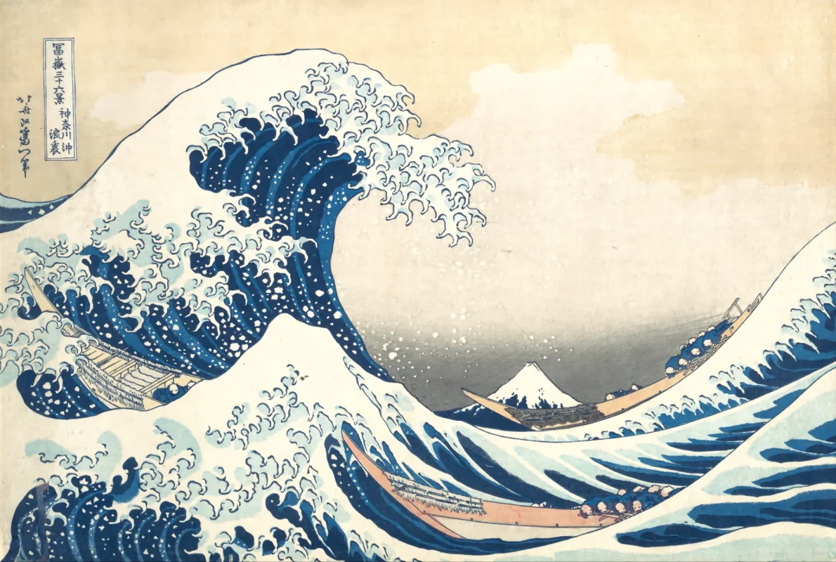Kanagawa Büyük Dalga Kanvas Tablo